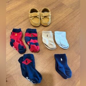 Polo Ralph Lauren Baby Boys' Captain Loafers + Assorted Socks